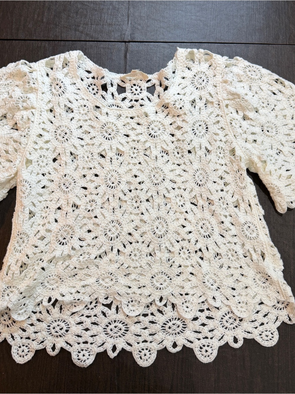 Women’s White Crochet Lace Top - Casual Boho Style